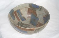 Browns and Blues Stoneware Bowl