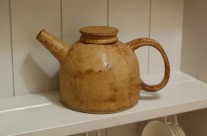 Light Brown Speckled Coil Tea Pot