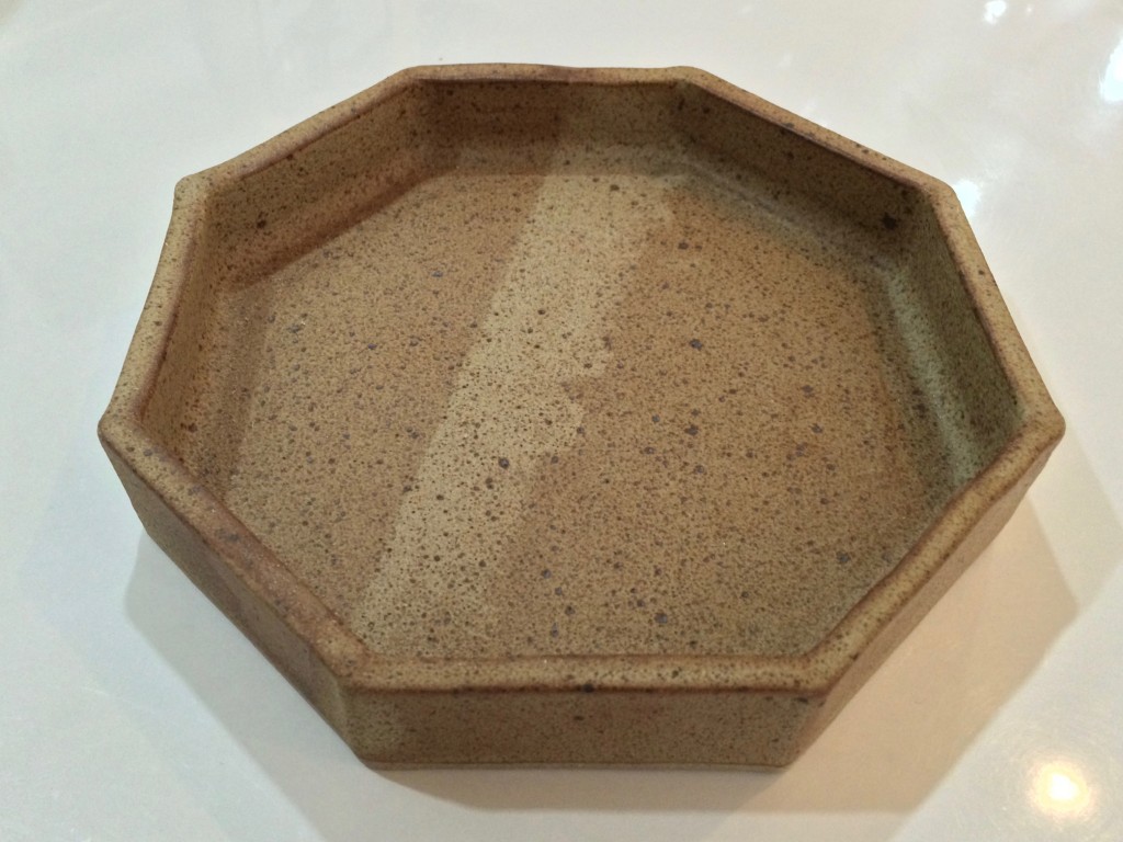 Shallow Stoneware Octagon Dish